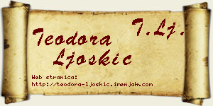 Teodora Ljoskić vizit kartica